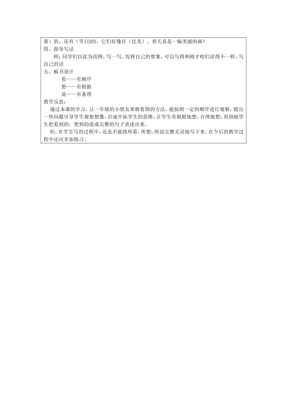 一年级下册看图写话(春天来了)_第3页