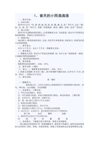 春天的小雨滴滴滴