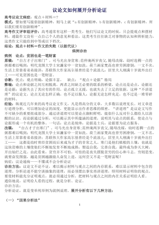 议论文如何展开分析论证