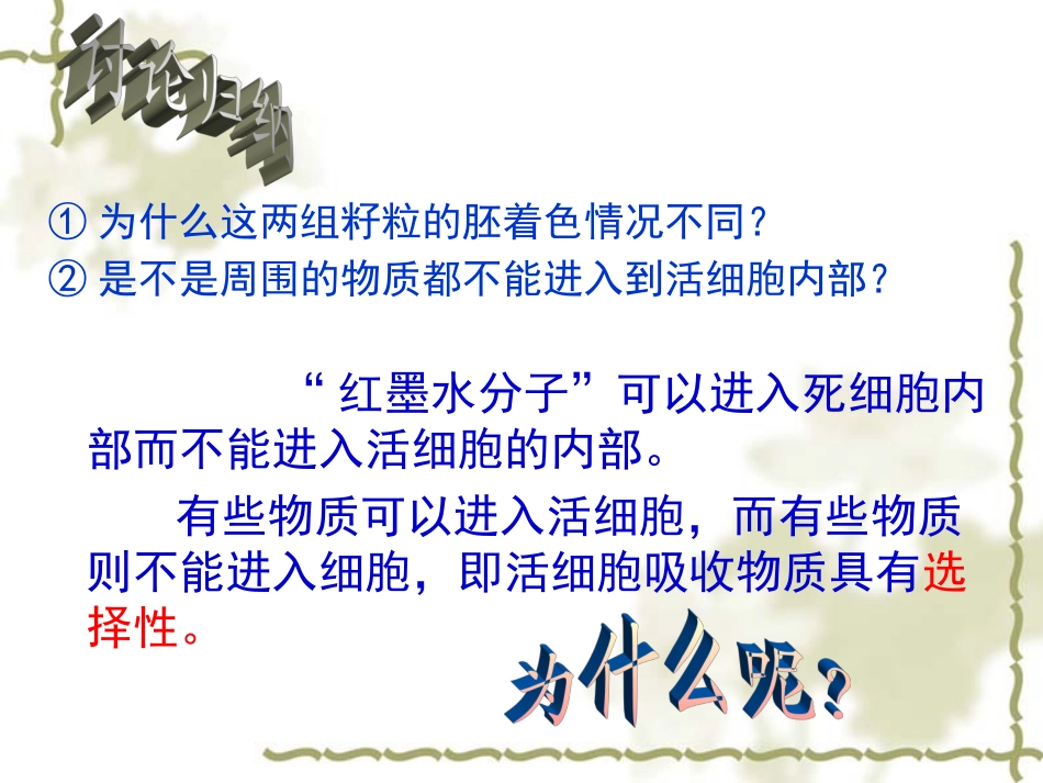 必修一第二章《细胞的结构》第二节《细胞膜和细胞壁》_第3页