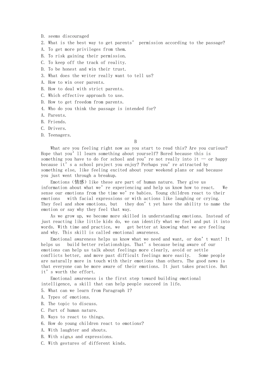 高三-月考模拟英语_第2页