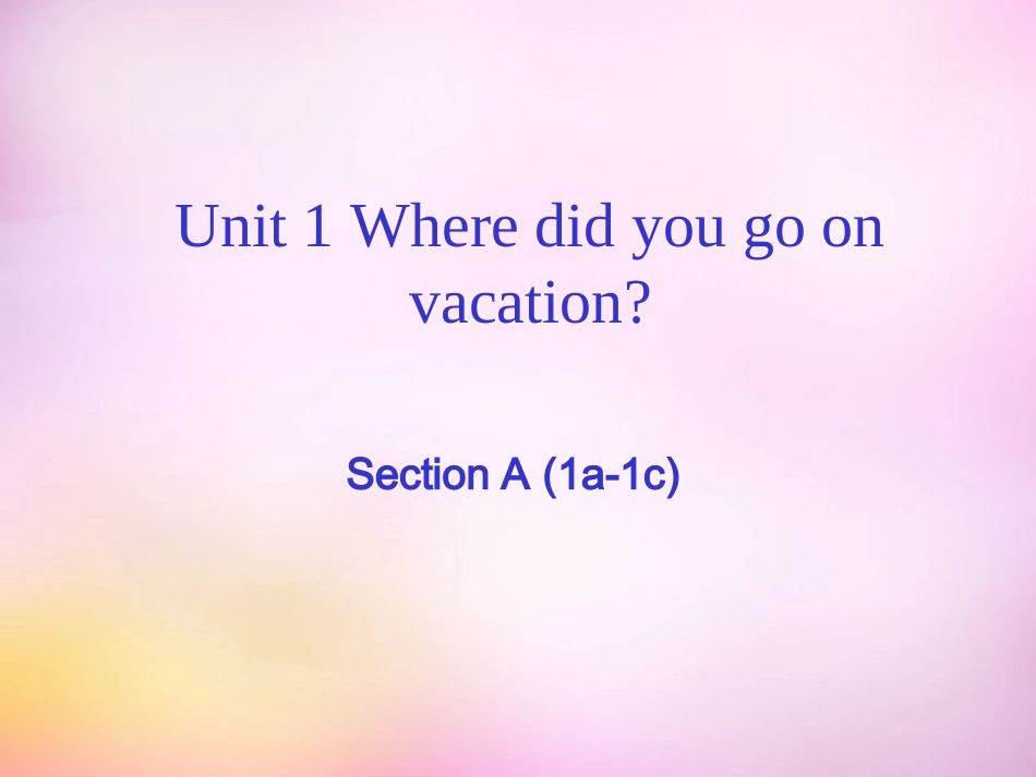 【人教版新目标】八年级英语上：Unit1sectionA（1a-1c）课件_第1页