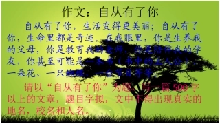 作文《自从有了你》