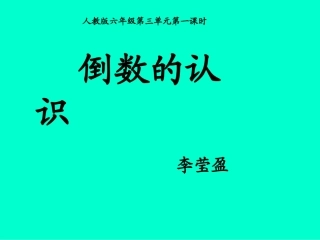 倒数的认识1