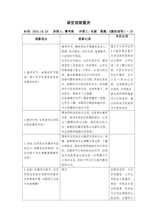 （肖颖）课堂观察量表