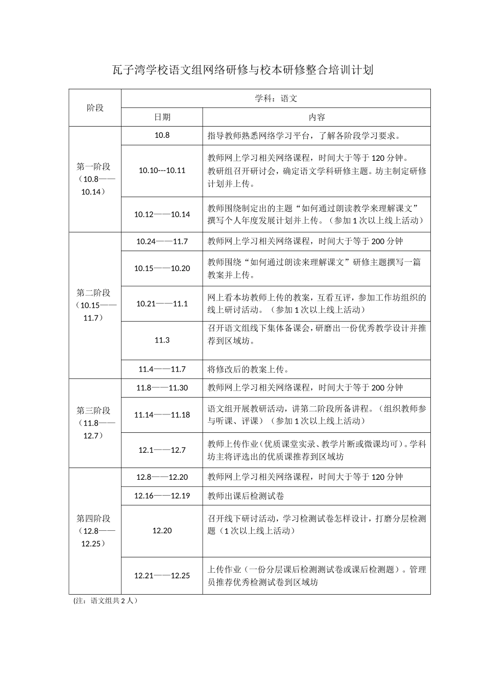 瓦小语文组培训计划 (2)_第1页