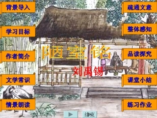 人教新课标版初中八上《陋室铭》课件2