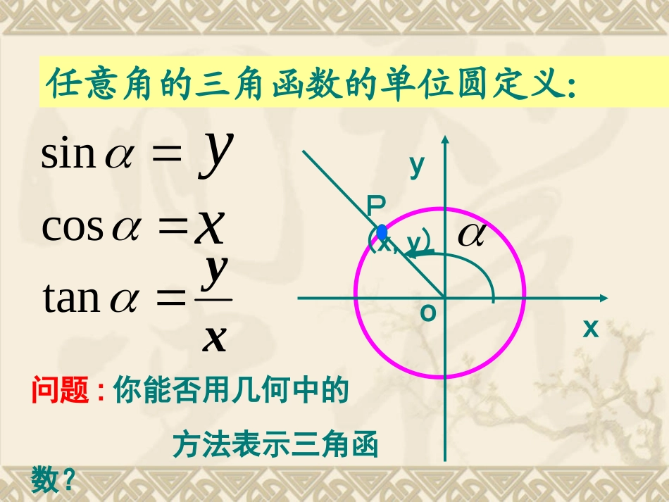 高一数学必修4课件121任意角的三角函数（共23张PPT）_第3页