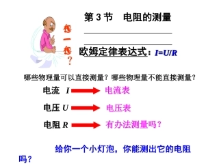 第17章第3节电阻的测量