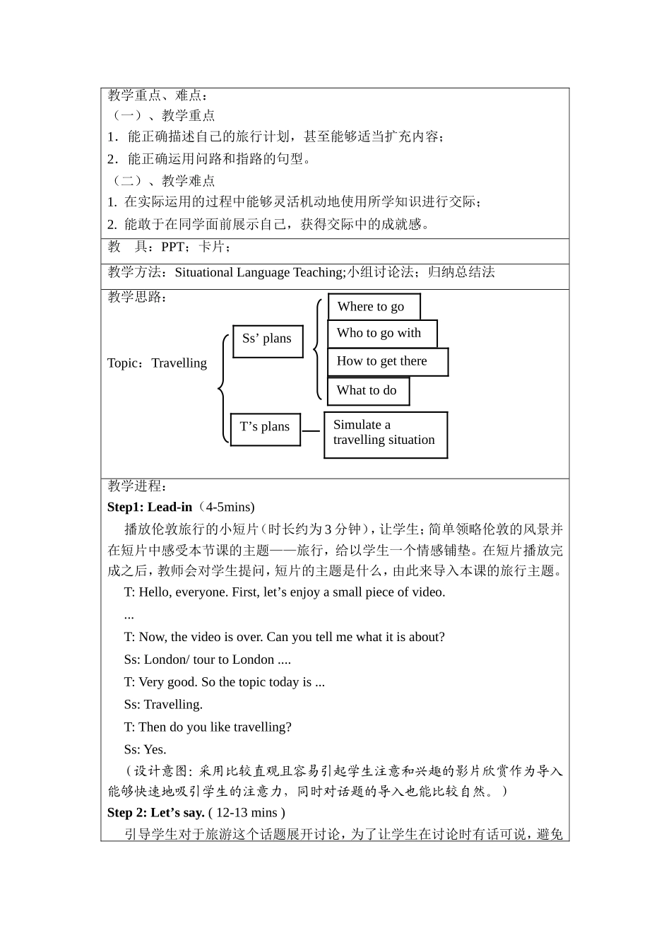 外研社七年级下Travelaroundtheworldunit1教学设计_第2页
