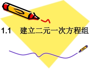 建立二元一次方程组