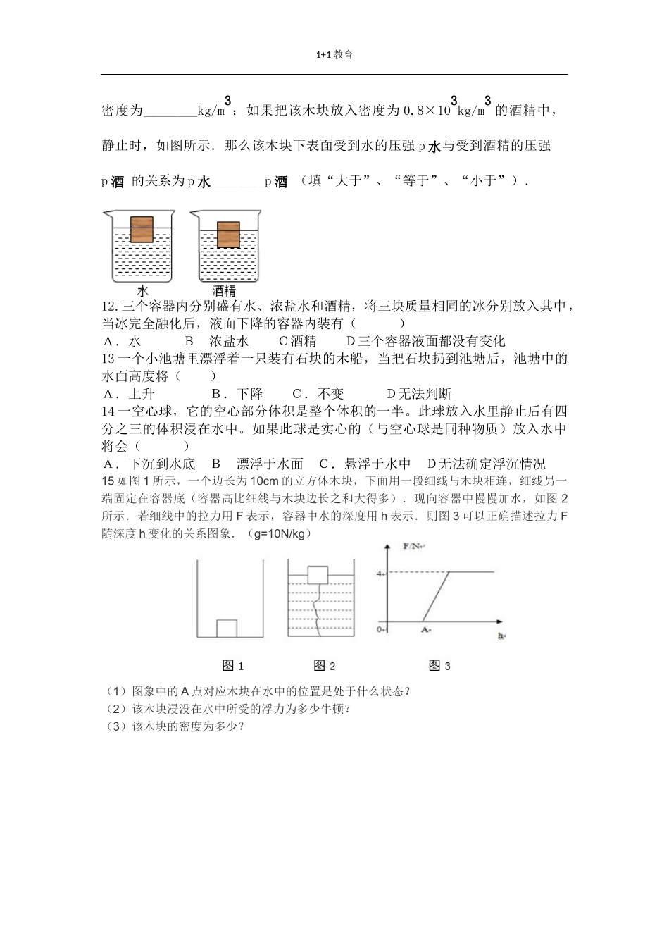 浮力典型题目分析_第3页