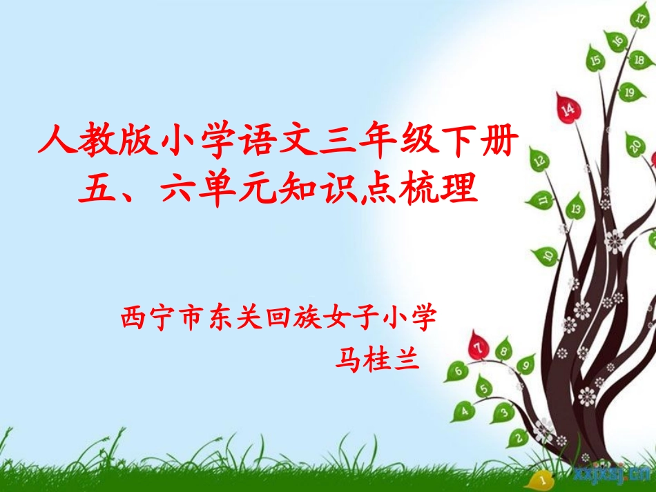 三年级语文下五、六单元知识梳理_第1页