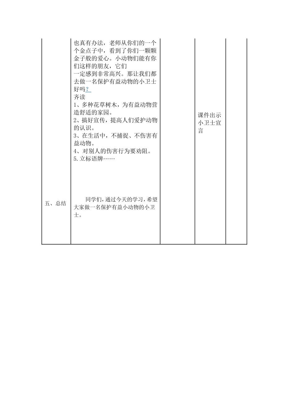 口语交际《保护有益的小动物》教学设计_第3页