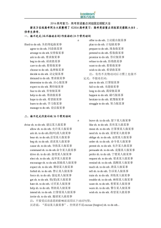 高考英语重点词组固定搭配大全(2)