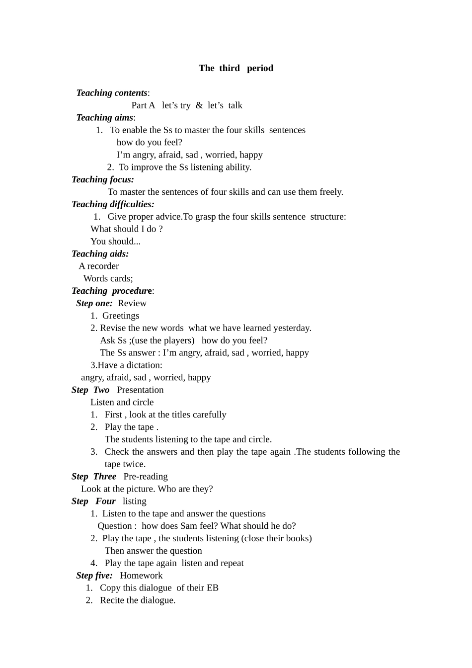 六上Unit__6__How_do_you_feel_period3-4_第1页