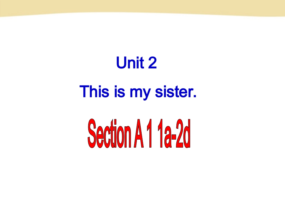 七年级英语上册Unit2SectionA-1_第2页