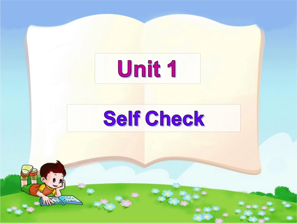 八年级英语下册Unit1Self-check_第1页