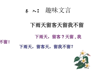 课外文言文阅读指导