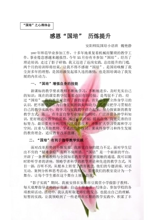 国培+心得体会