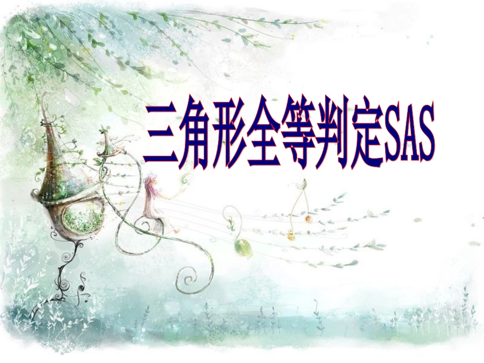 全等三角形判定SAS _第1页