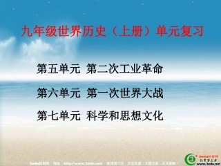 九年级历史上册世界历史单元复习