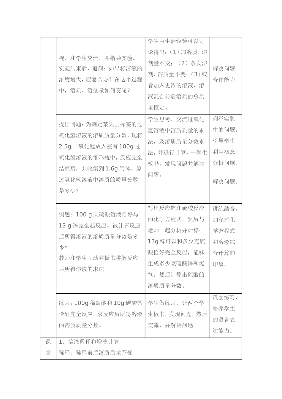 《溶液的浓度》教学设计（第2课时）_第2页