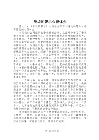 身边的警示心得体会