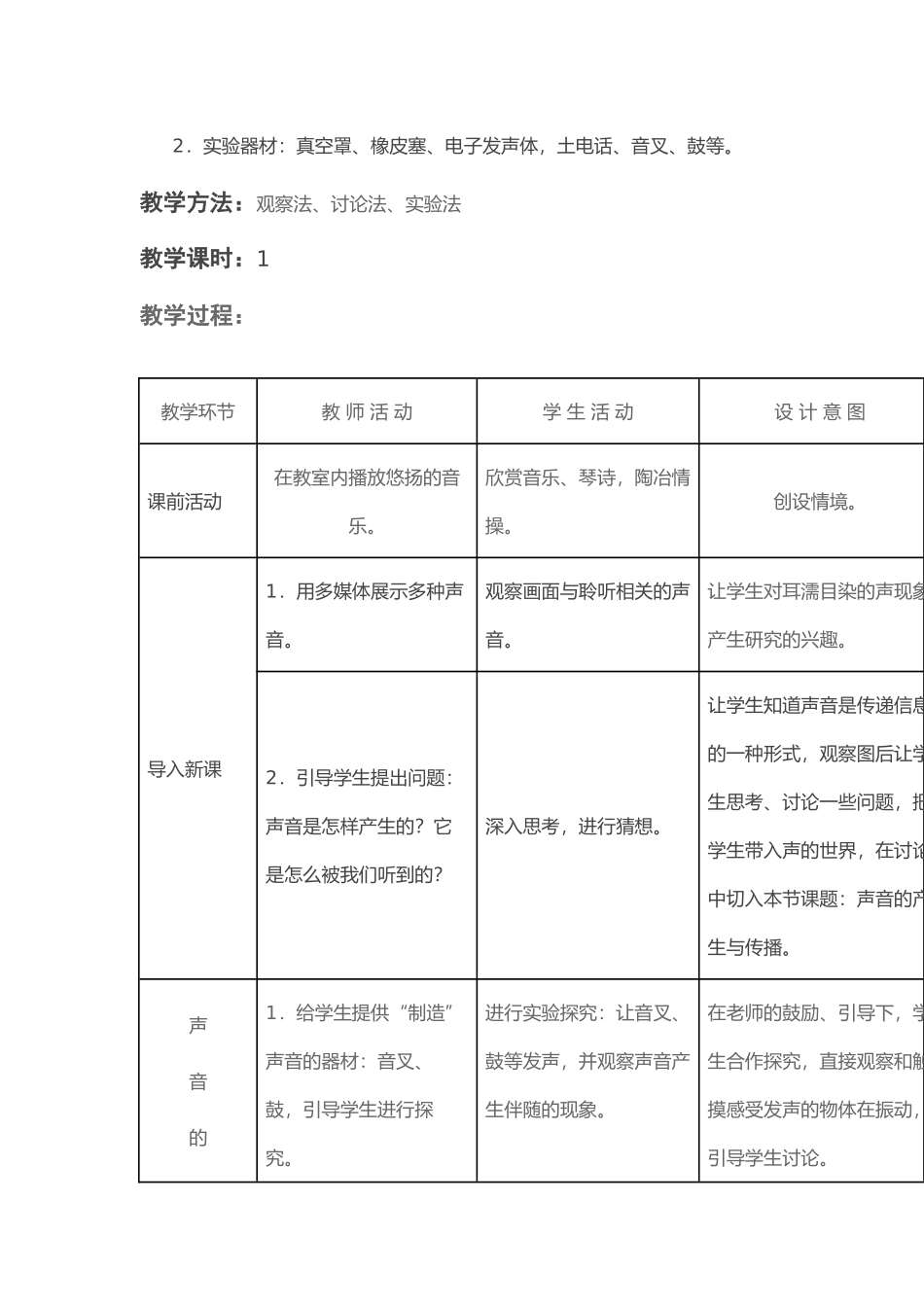 声音的产生教学设计_第3页