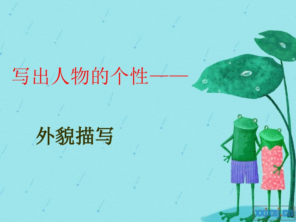 人物外貌描写对的PPT_第2页