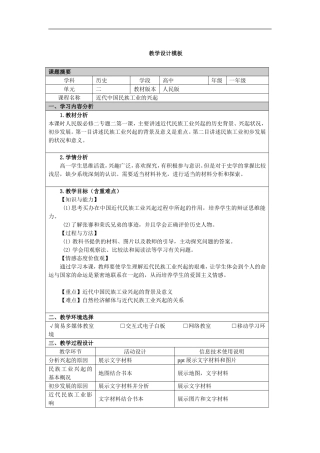 近代中国民族工业的兴起