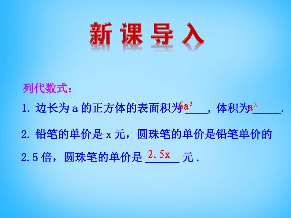 整式教学课件新版湘教版_第3页