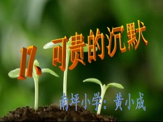 课件可贵的沉默