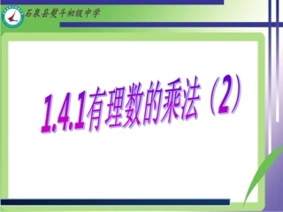 有理数的乘法第课时