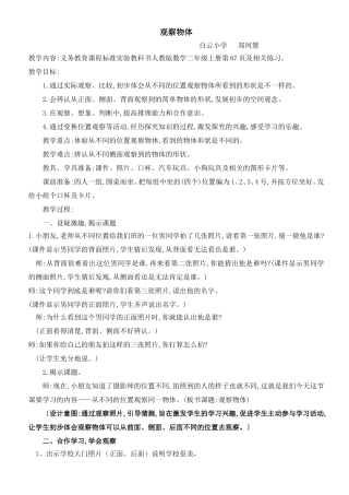 (观察物体)优秀教案