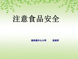 小学体育与健康《注意食品安全》教学课件