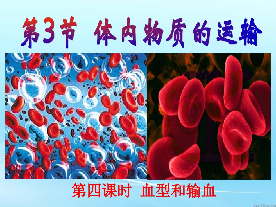 体内物质的运输第四课时血型和输血_第1页