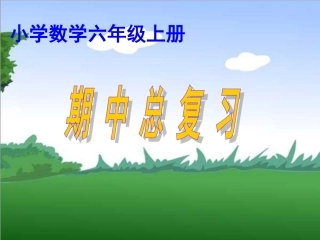 2015最新人教版小学数学六年级上册期中复习