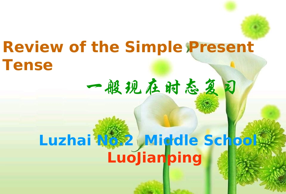 《一般现在时公开课》PPT课件(1)_第1页