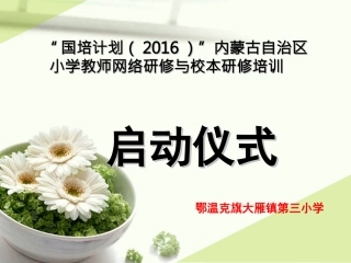 大雁第三小学国培启动仪式