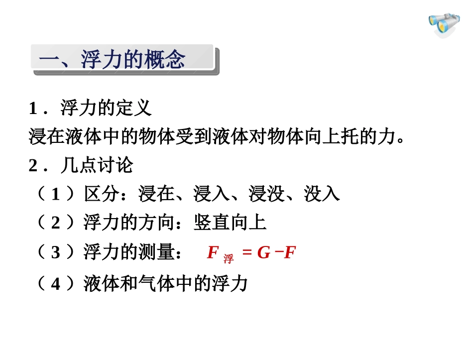 人教版八年级物理下册教学课件：第十章浮力复习课_第3页