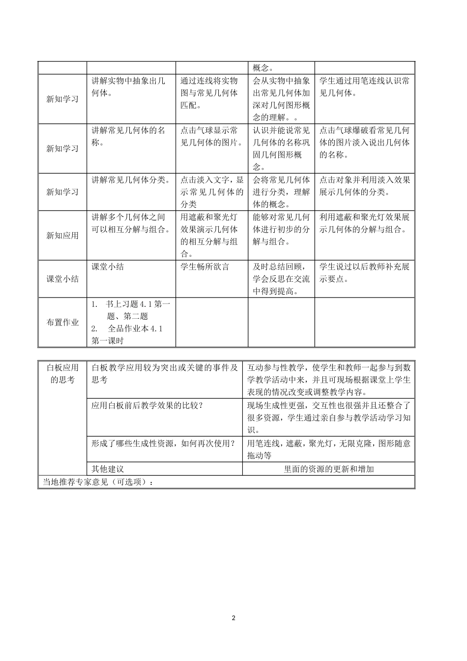 几何图形教学设计_第2页
