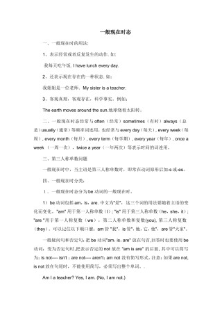 一般现在时态 (2)