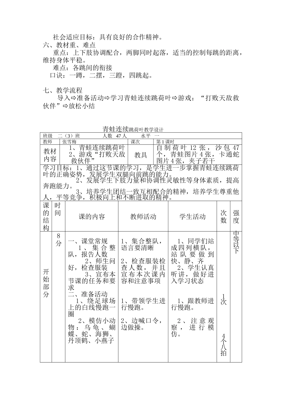 青蛙跳荷叶教学设计_第2页