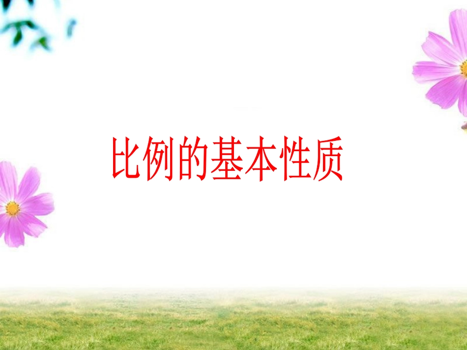 《比例的基本性质》课件_第1页