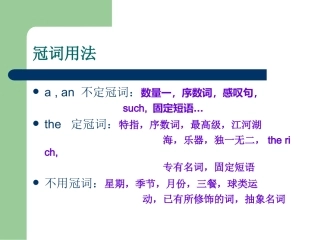 冠词单选演示文稿