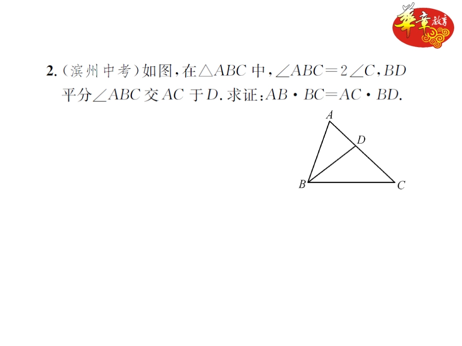 小专题(八)　比例式或等积式的证明_第3页