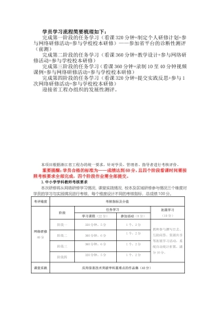 学员学习流程简要