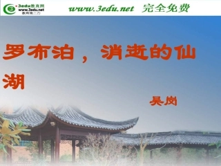 八年级语文罗布泊，消逝的仙湖