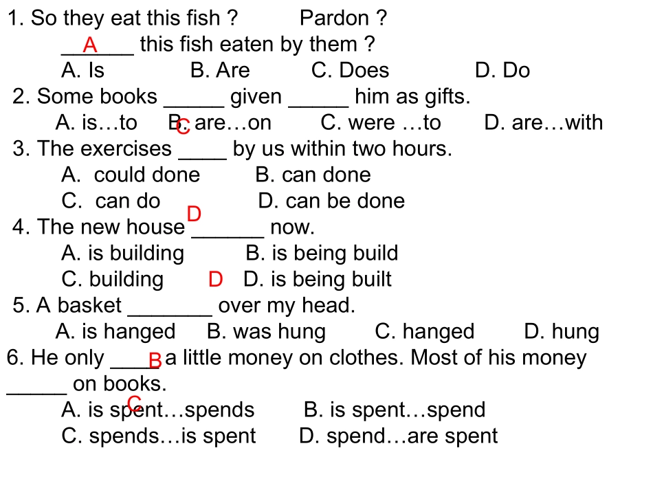 被动语态练习_第1页